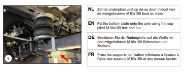 MAD Höherlegungsfedern Kompressor mit Halter Bedienteil am Sitz Zusatzluftfedern für Master IV XDD
