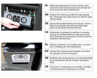 für Sprinter 907 Zwillingsbereifung MAD Zusatzluftfeder Bedienteil am Sitz Kompressor