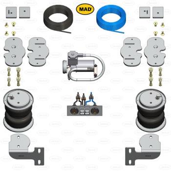 Offroad Set Komfort für MAN TGE MAD Höherlegungsfedern Zusatzluftfedern + Monobloc Felgen 8.5x18