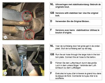 für Sprinter W907 907 MAD Zusatzluftfeder Komfort Luftfederung HA NR-197534-C