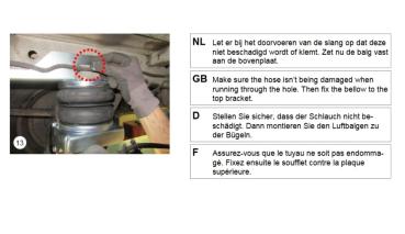 für Sprinter W907 907 MAD Zusatzluftfeder Komfort Luftfederung HA NR-197534-C