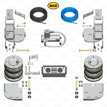 Preview: für Sprinter 907 Zwillingsbereifung MAD Zusatzluftfeder Bedienteil am Sitz Kompressor
