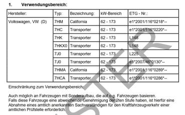 für T6.1 Offroad Set Eibach Höherlegungsfedern Bluster 18 Zoll Felgen schwarz