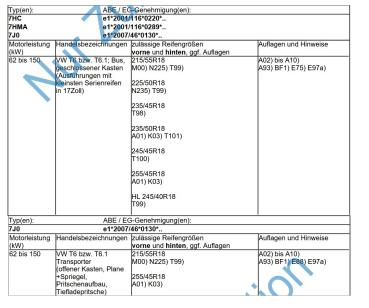 für T5 T6 Schwerlast Koni Eibach Gewinde Höherlegungsfahrwerk Bluster 18 Zoll Felgen