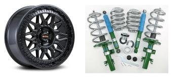 für T5 T6 T6.1 Bilstein Eibach Gewinde Höherlegungsfahrwerk Fondmetal Bluster 17 Zoll Felgen