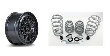 für T6.1 Offroad Set Eibach Gewinde Höherlegungsfedern Bluster 18 Zoll Felgen schwarz