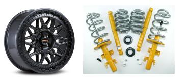 Koni Eibach Höherlegungsfahrwerk Fondmetal Bluster 17 Zoll Felgen für T5 T6 T6.1 schwarz