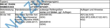 Loder AT1 Komplettrad für Sprinter 906 mit 255/55 18 Zoll auf Fondmetal Bluster Felge bronze