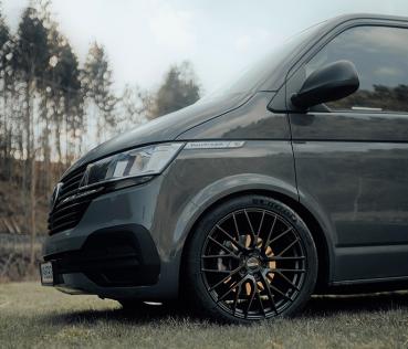 Twin Monotube Felge 20.2 seidenmatt schwarz für VW T5 T6 T6.1 9x20 ET42 leicht konkav