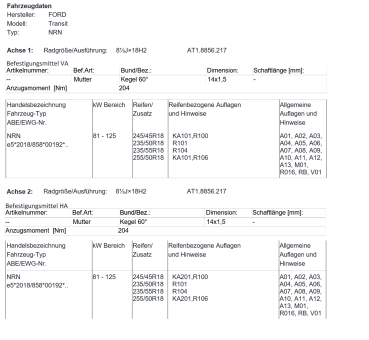 Preview: Twin Monotube AT1 Felge für Transit Nugget V710 mit Anfahrschutzring 8,5x18 18 Zoll schwarz