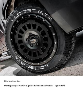 Loder 255/55 R18 Twin Monotube AT1 Felge in stone für Jumper 5x130 Komplettrad