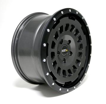 Preview: 4x Allterrain Felge 8,5x18 MAN TGE SY SZ stone mit Anfahrschutzring Offroad 18 Zoll AT1 HD Twin-Monotube Projekt