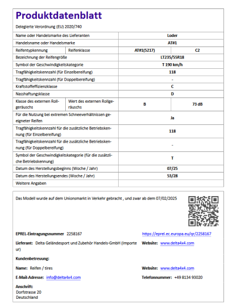 Loder AT1 235/55 R18 118 T AllTerrain Ganzjahresreifen Stück