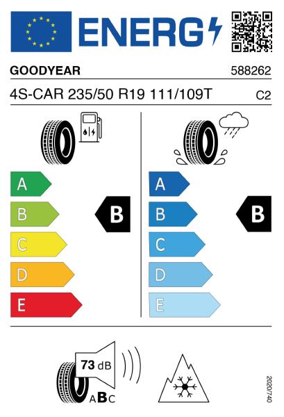 Goodyear 4S-CAR 235/50 R19 Komplettrad für Transit Tourneo Custom NRN NXN mit Irmscher 19 Zoll Heli Star Felgen Satz in bi color Ganzjahresreifen