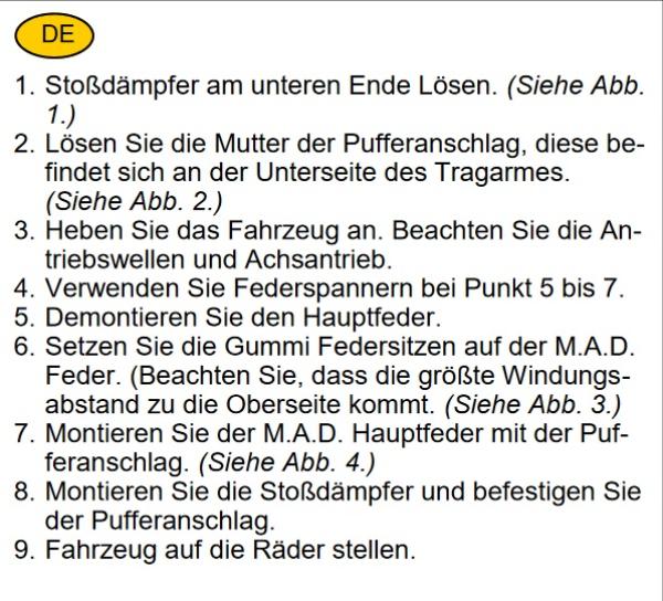 für Fiat Panda 4x4 312 MAD Höherlegungsfedern verstärkte Federn 30/10mm VA HA Set