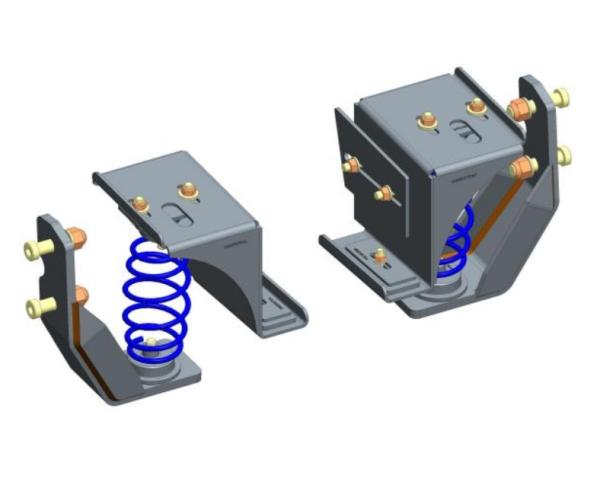 Für Jumper mit AL-KO AMC Achse 90mm MAD Höherlegungsfedern Zusatzfedern HA 250 290 Y