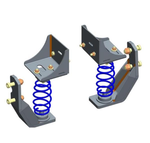 Für Eura Mobil Wohnmobil mit AL-KO AMC Tandemachse unter Chassis MAD Zusatzfedern HA
