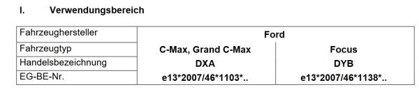 für Ford C-Max II DXA MAD Zusatzfedern Höherlegungsfedern Verstärkungsfedern HA HV-062265