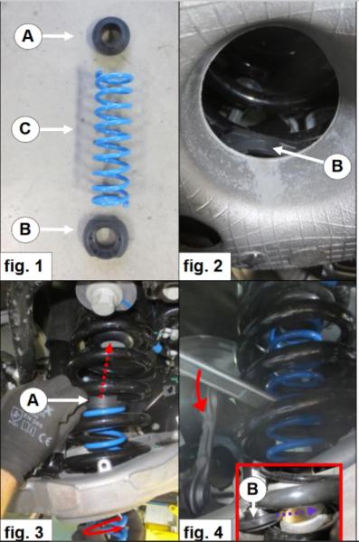 Für Ford Edge SBF MAD Zusatzfedern HA Verstärkung der Serienfeder HV-063905