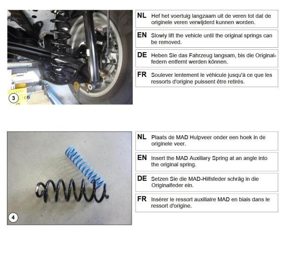 für Kuga III DFK Starrachse MAD Zusatzfedern Höherlegung HA Verstärkung der Serienfeder HV-063955