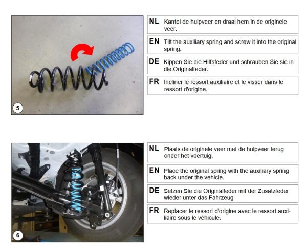für Kuga III DFK Starrachse MAD Zusatzfedern Höherlegung HA Verstärkung der Serienfeder HV-063955