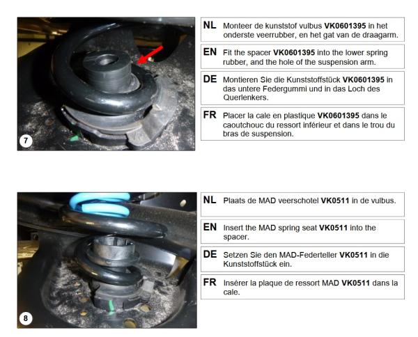 für Kuga III DFK Starrachse MAD Zusatzfedern Höherlegung HA Verstärkung der Serienfeder HV-063955