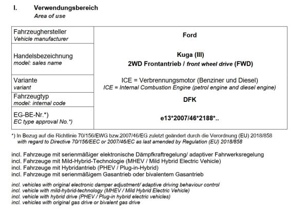 für Kuga III DFK Starrachse MAD Zusatzfedern Höherlegung HA Verstärkung der Serienfeder HV-063955