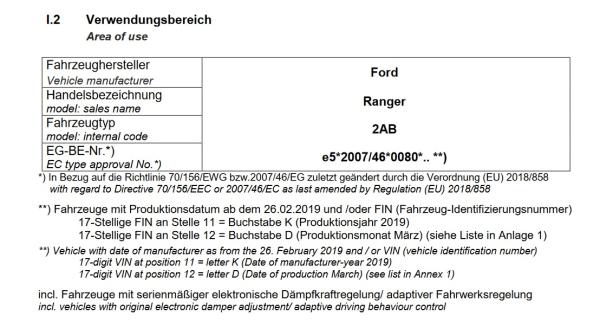 für Ford Ranger 2AB TKE MAD Zusatzfedern Höherlegungsfedern Verstärkungsfedern HA