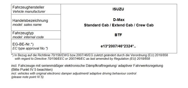 für Mazda BT-50 TF MAD verstärkte Höherlegungsfedern 30mm VA HV-070078
