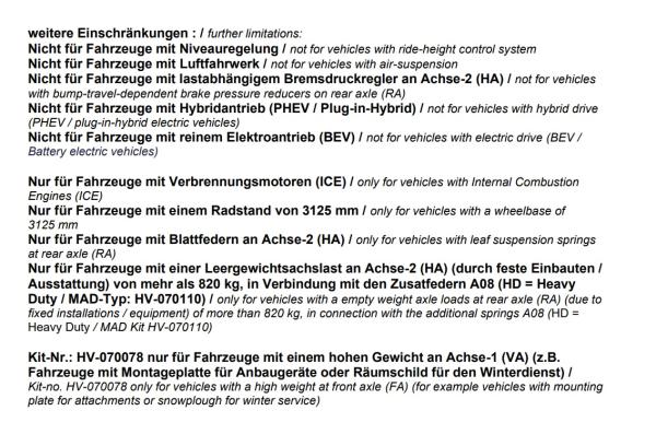 für MG Marvel R EV MAD Zusatzfedern Höherlegungsfedern 20mm Verstärkung HA HV-010015