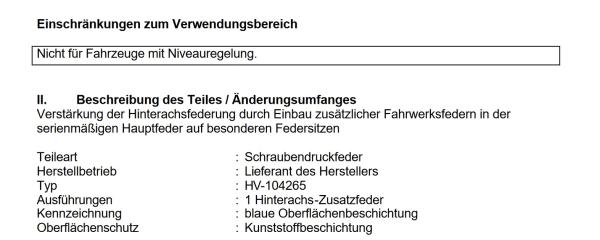 für Citroen C-Crosser MAD Zusatzfedern Höherlegungsfedern Verstärkungsfedern HA HV-104265