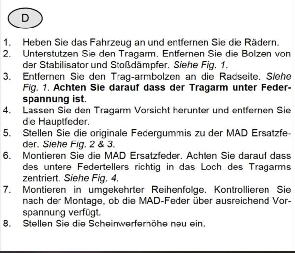 für Insignia B Sports Tourer Z18 MAD Verstärkte Federn 20mm Höherlegung HA