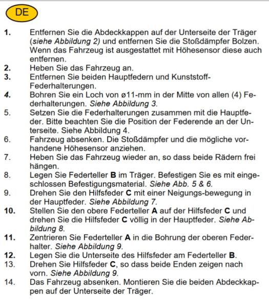 für Peugeot 308 II MAD Zusatzfedern Höherlegungsfedern ca. 20mm HA HV-133375