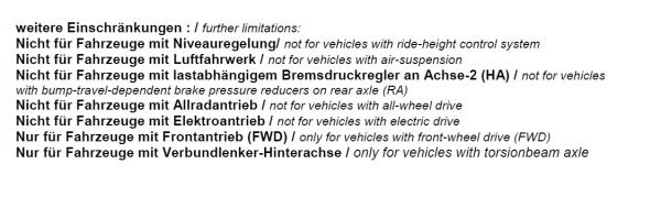 für Opel Mokka B verstärkte Höherlegungsfedern Verstärkungsfedern 20mm HA HV-133488