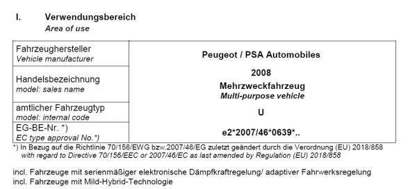 für Peugeot 2008 II verstärkte Höherlegungsfedern Verstärkungsfedern 20mm HA HV-133488