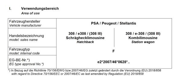 für Peugeot 308 III inkl. SW MAD Zusatzfedern Höherlegungsfedern ca. 20mm HA HV-133505