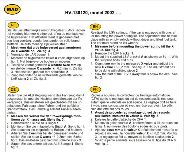 MAD Zusatzfedern für Citroen Jumper Typ 230 27 31 35 Hinterachse HV-138120