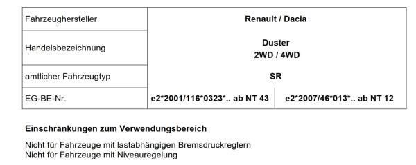 Dacia Duster II 4x4 SR MAD Höherlegungsfedern Verstärkungsfedern HA HV-140568