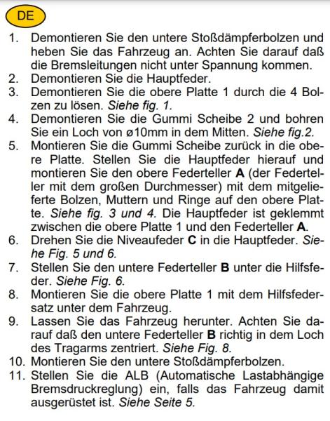 Opel Vivaro A E7 F7 J7 MAD Zusatzfedern Verstärkung der Serienfeder HA HV-148035