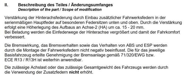 für Seat Mii MAD Zusatzfedern Höherlegungsfedern Verstärkung der Serienfedern HA HV-191015