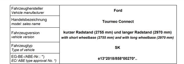 für Tourneo Connect SK ca. 25% Verstärkte MAD Federn 15mm Höherlegung VA -196328