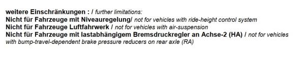 für VW T6 T6.1 MAD verstärkte Höherlegungsfedern 25-30mm HA Heavy Duty 600 kg HV-198158P