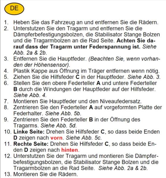 für Tiguan III CT1 MAD Höherlegungsfedern Zusatzfedern Verstärkungsfedern Hinterachse HV-199525