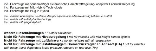 für Volvo C40 MAD Zusatzfedern Höherlegungsfedern 20mm Verstärkung HA HV-202435