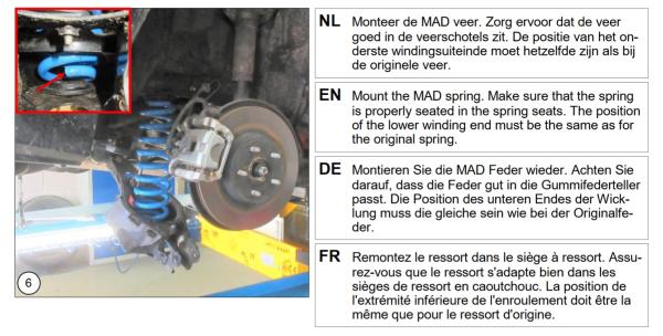 für RAV4 V A5 H5 Hybrid MAD Verstärkte Federn Höherlegungsfedern 25-30mm HA