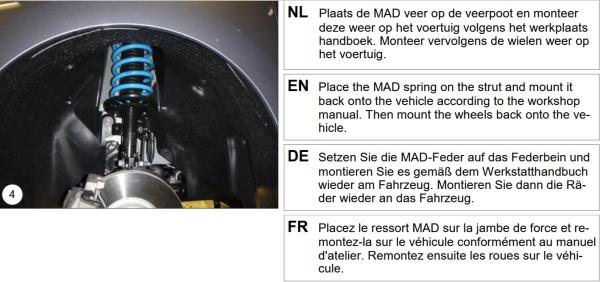 für Opel Vivaro-e MAD Höherlegungsfedern verstärkt 25-30mm Zusatzfedern VA HA Set HV-368171