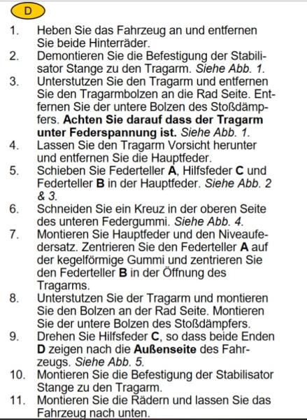 für Kia Sorento UM MAD Zusatzfedern Verstärkung der Serienfeder Höherlegung HA H