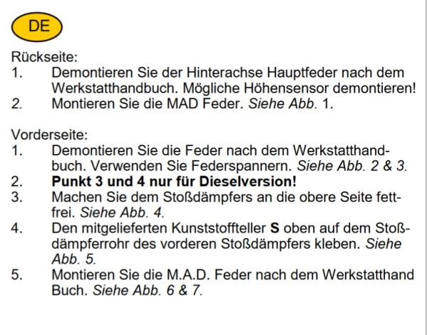 Für Suzuki SX4 S-Cross JY Benzin + Mild Hybrid 35-40 mm MAD Höherlegungsfedern