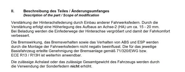 Für Kia Ceed SW CD MAD Verstärkungsfedern Hinterachse HV-493178