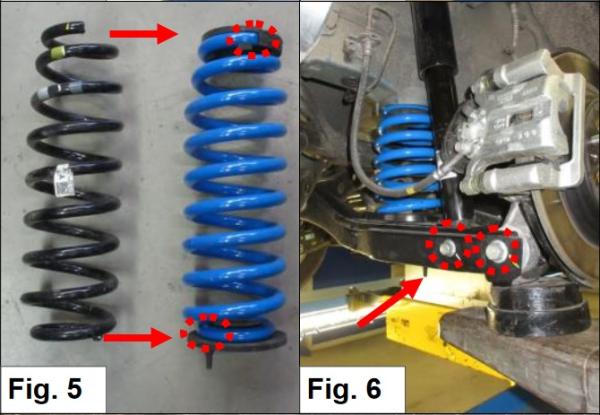 für Hyundai Kona OS Elektro MAD verstärkte Höherlegungsfedern HA ca. 15mm 493198